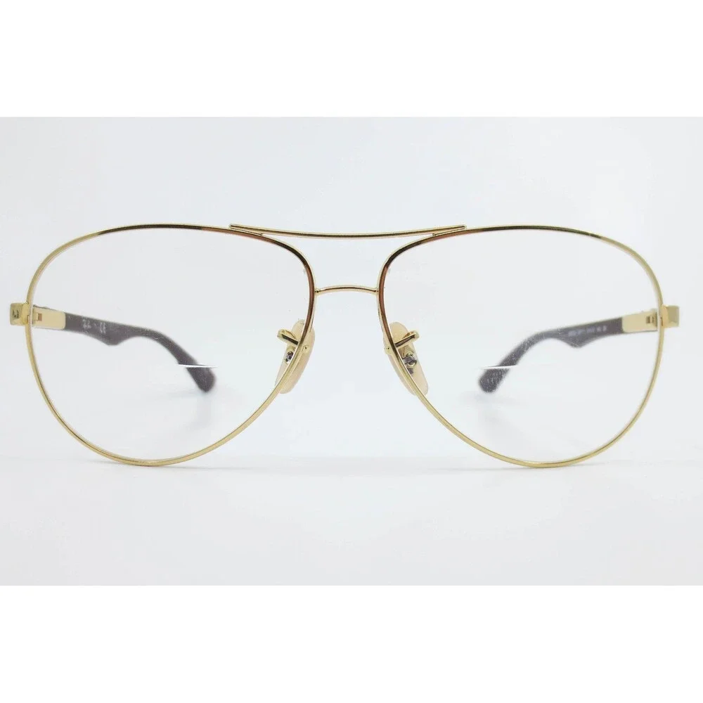 Ray-Ban Tech RB 8313 001/51 Gold Carbon Fiber Aviator Eyeglass Frames 61-13 140
